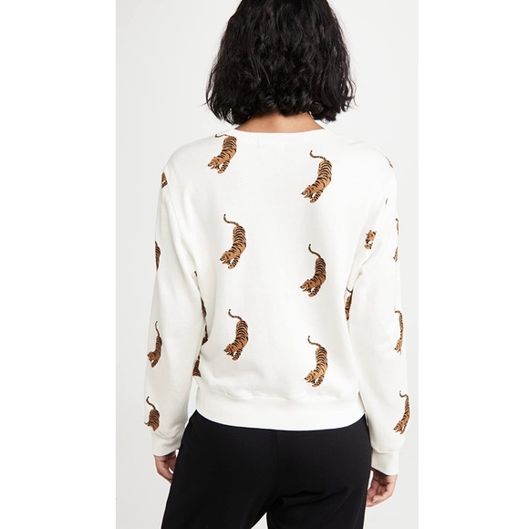 🐯 MONROW Allover Tiger Boyfriend Sweatshirt purchased on SHOPBOP * NWOT * - Picture 10 of 10